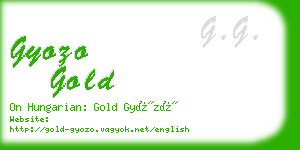 gyozo gold business card